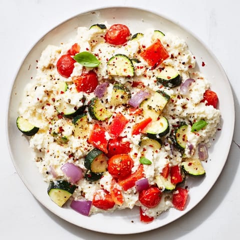 Golden, melted feta cheese with vibrant vegetables, starring in this delicious Baked Feta Pasta.