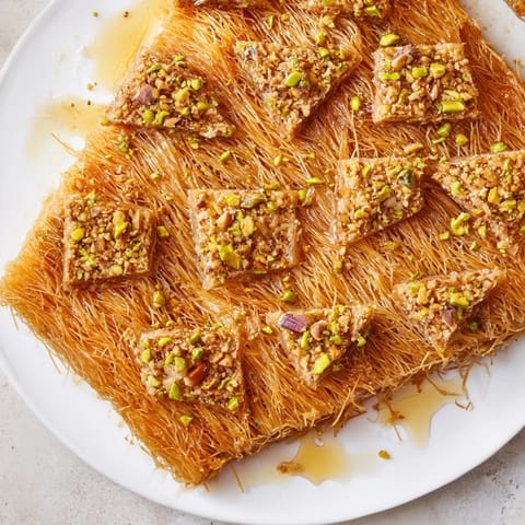 Ägyptische Konafa mit Nüssen