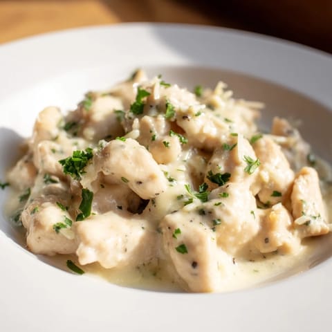 Cremige Knoblauch Huhn Stücke #1083