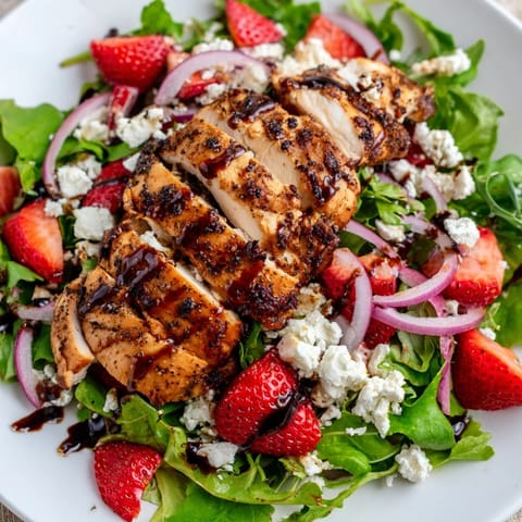 Erdbeer Balsam Hühnchen Salat