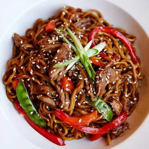 Schweinefleisch Nudel Pfanne #1128