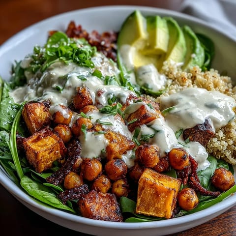 Entzündungshemmende Schüssel mit Tahini-Joghurt