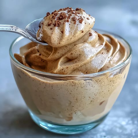 Eine fertige Hojicha Mousse, aromatisch und leicht, perfekt für Dessertliebhaber in den USA.