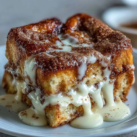 Frischkäse Zimt French Toast Auflauf