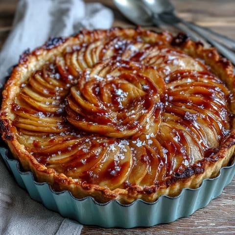 Salziger Karamell Apfel Tarte