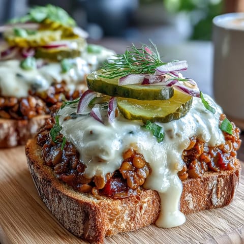 Veganer Käseburger Linsen Sloppy Joes #1348