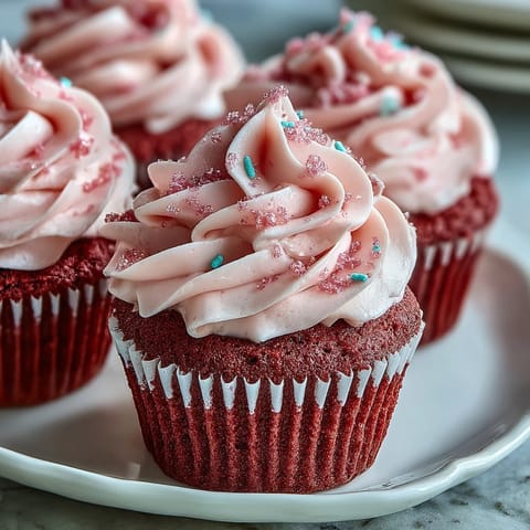 Pink Velvet Cupcakes Cream Cheese