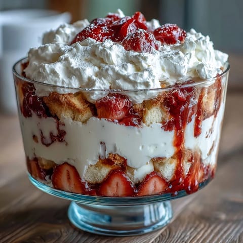 Galentines Erdbeer Shortcake Trifle