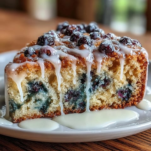 Blaubeer Zitronen Sauerteig Kuchen