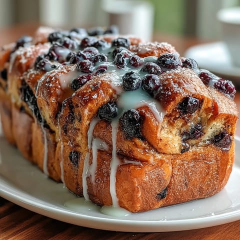 1. Zitronen- und Heidelbeer-Sauerteig-Zupfbrot mit goldbrauner Kruste und süß-saurer Glasur
