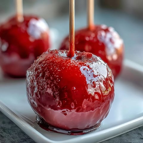 Klassische rote Apfelkaramell