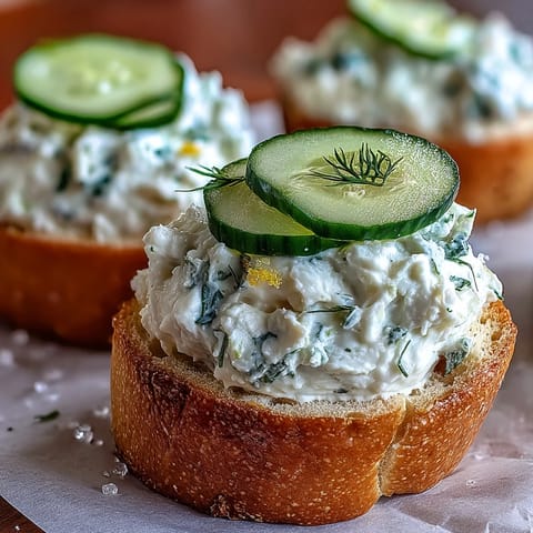 Derby Day Benedictine Gurken-Canapés mit cremiger Füllung und Dill.
