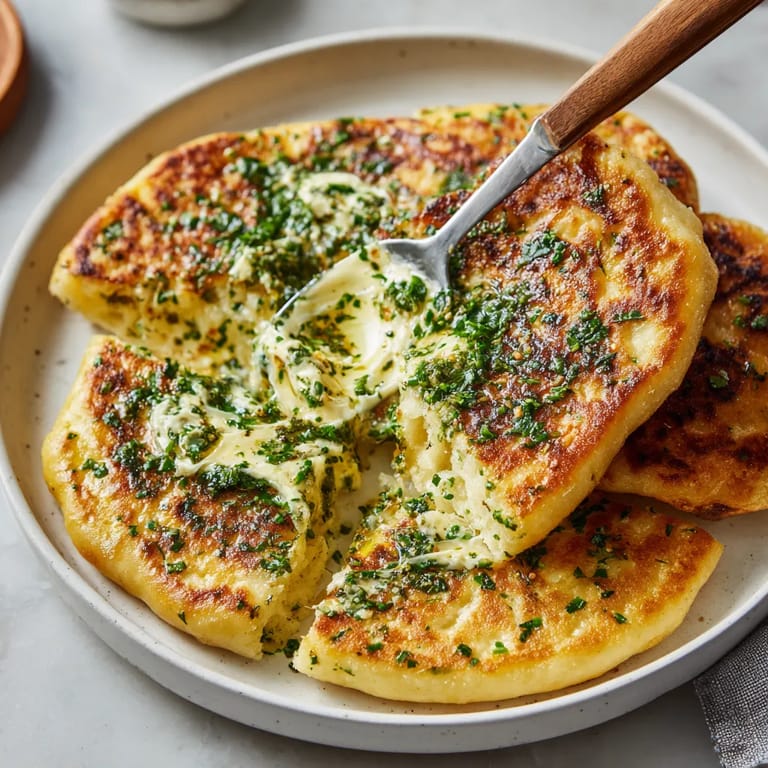 Ein Pfannenbrot-Wunder auf einem Teller.