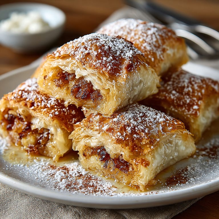 A plate of Glühwein-Spiced Apple Strudel Bites.