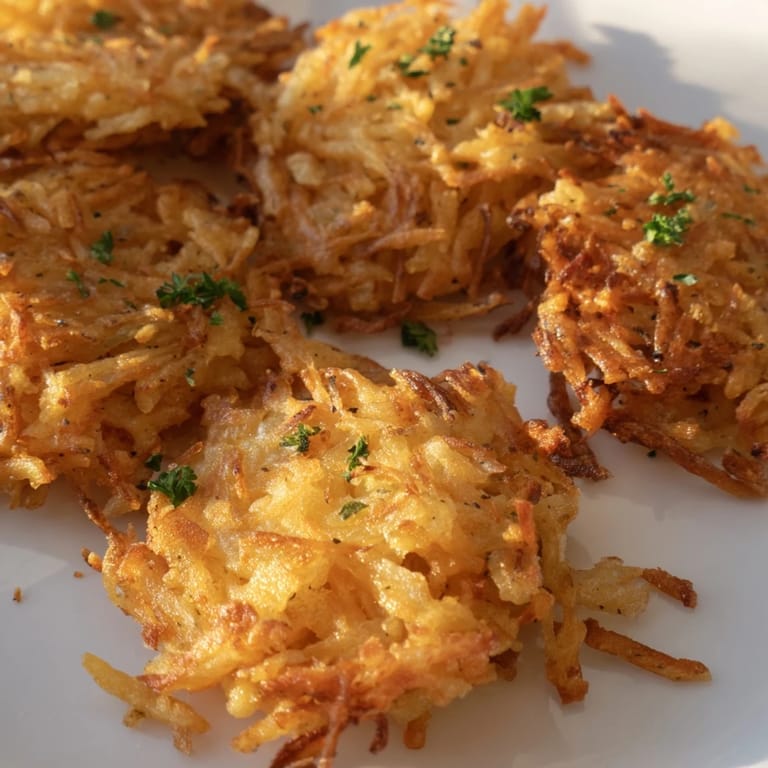 Freshly fried, bite-sized Express Kartoffelpuffer Bites, perfect for a savory appetizer or snack.