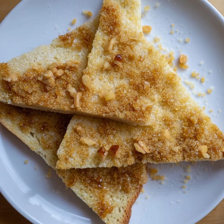 Crispy Weihbrot Chips dusted with cinnamon and sugar, a festive German treat in a bowl.