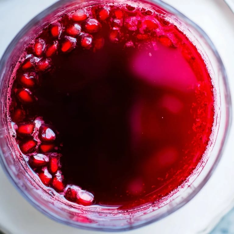 A close-up of Express Punsch Berry Concentrate, highlighting the rich red color and inviting scent.