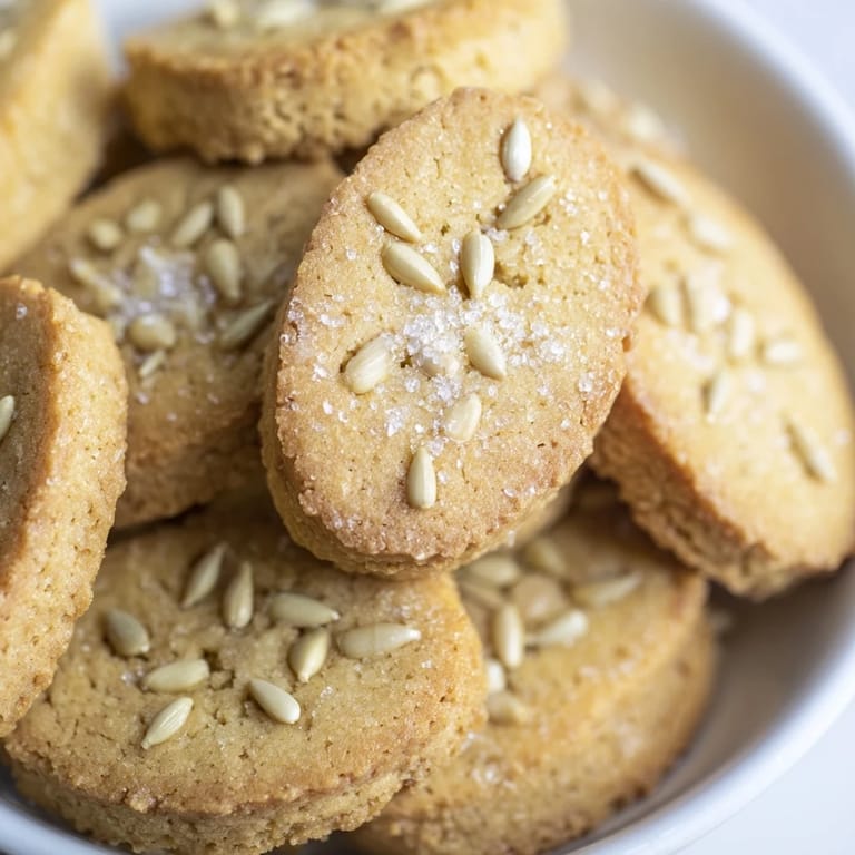 Close-up of freshly baked Budget Aniseed Cookies showing their lightly textured surface, a great treat.