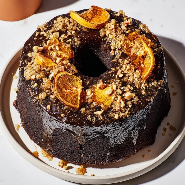 Warm spices and citrus blend in this delicious air fryer Feuerzangenbowle cake dessert.