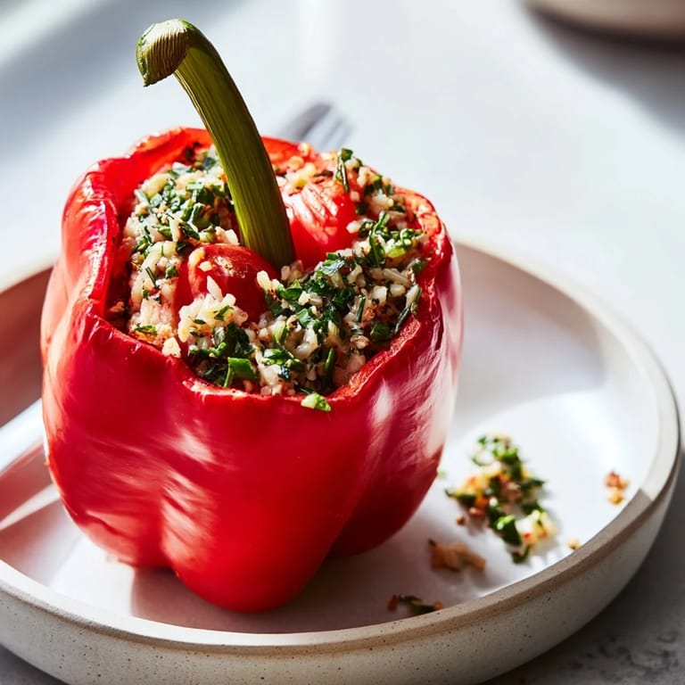 Vibrant Blooming Tulip Veggie Cups, fresh bell pepper blooms overflowing with creamy herb cheese filling.