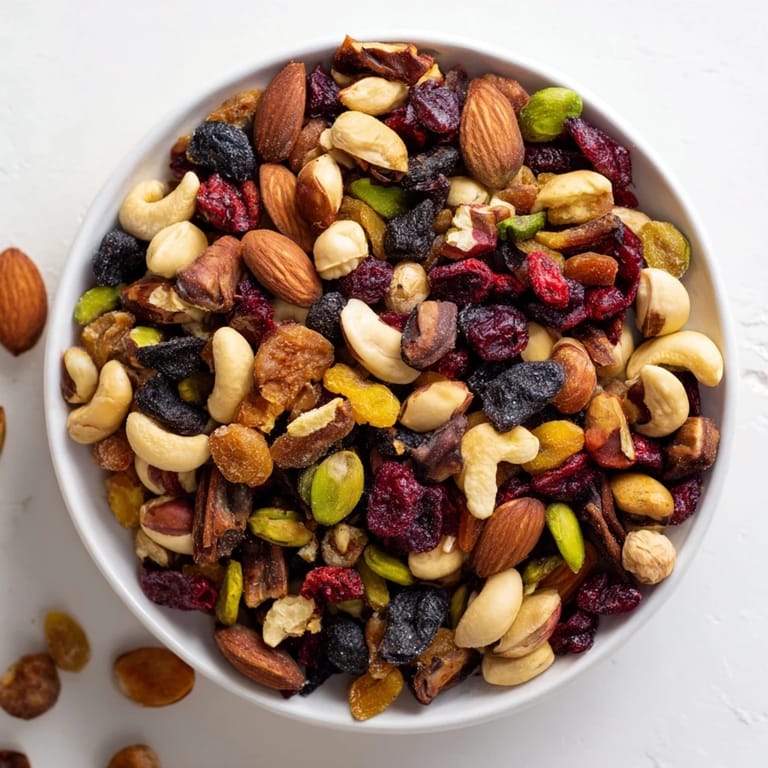 Easy Party Assorted Nuts display: A close-up of the delicious mix, perfect as a quick snack.