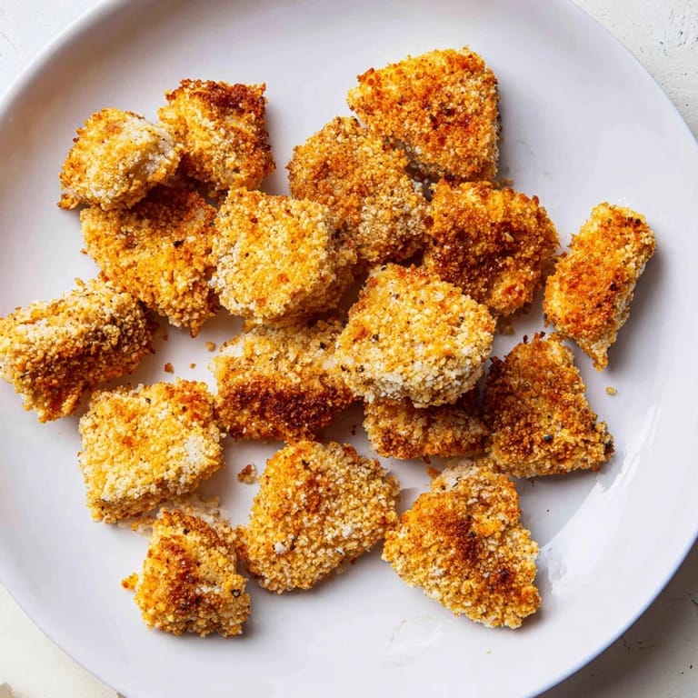 Golden-brown Air Fryer Un-Fried Chicken Nuggets, perfect for a quick, family-friendly dinner.