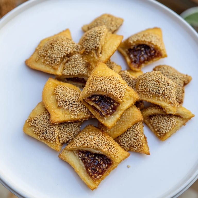 Sweet, aromatic Tunisian Makroudh: a plate of diamond-shaped semolina date cookies ready to be enjoyed.