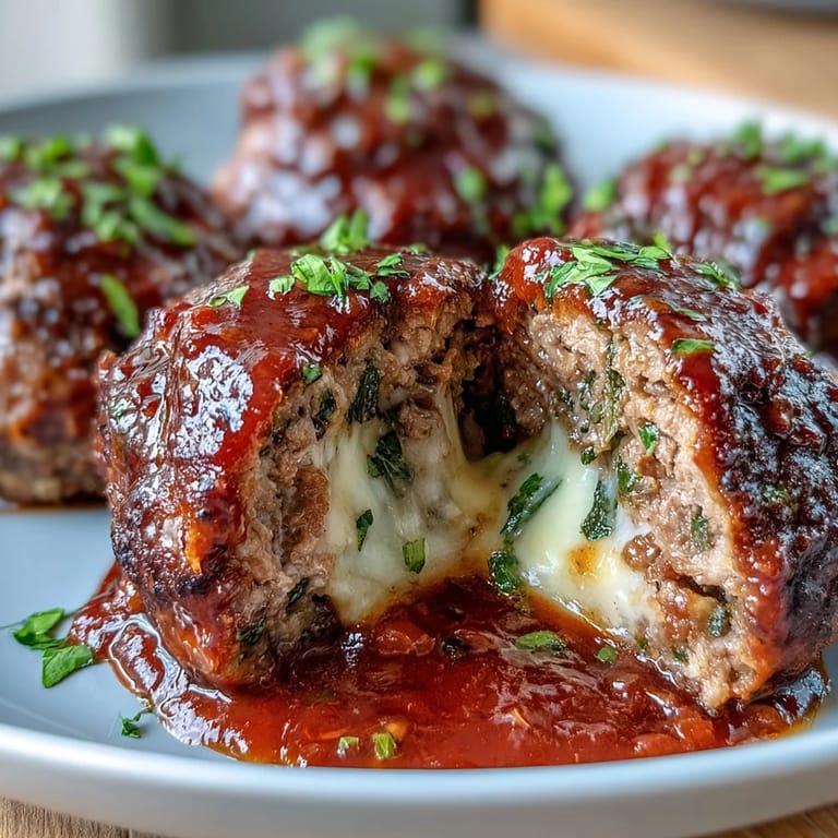 Baked Spicy Mexican Donkey Balls with bubbling tomato-chili glaze, garnished with lime, perfect for a hearty appetizer platter.