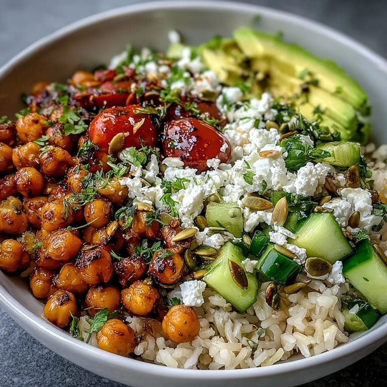 Leckere individuelle Körnerschüssel mit herzhaftem Protein und knackigen Toppings, perfekt zum Mittagessen.