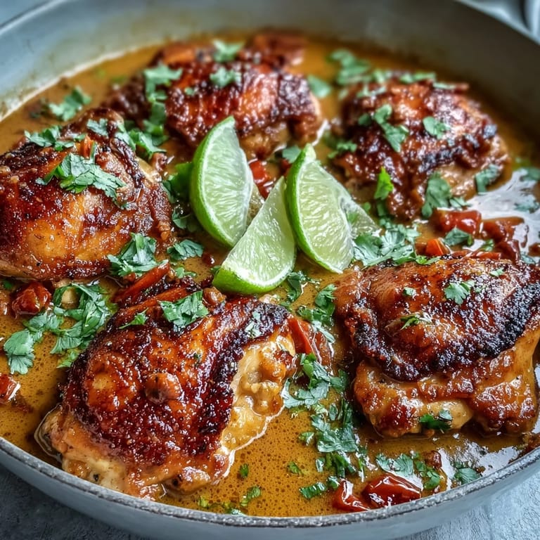 2. Oven-baked chicken curry featuring bold spices, creamy coconut milk, and a zesty lime finish.  
