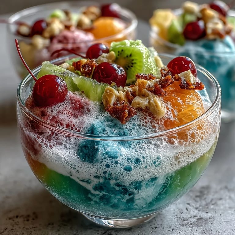 Bunter Punsch-Bowle mit fruchtigem Sherbet und spritzigem Sprite