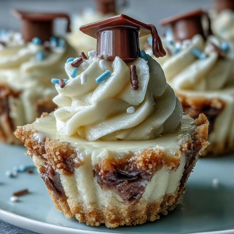 Köstliche, frostigegraduation cheesecake bites, eine süße Krönung jeder Feier.