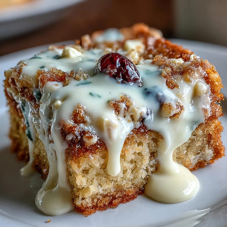 Leckere White Chocolate Lemon Blueberry Blondies, goldbraun mit fruchtigen Blaubeeren serviert.
