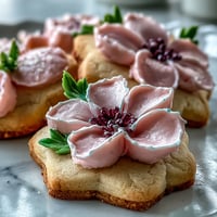 Zarte, buttrige Zuckerkekse mit hübschen, pastellfarbenen Royal-Icing-Blumen, perfekt für Baby-Shower und Frühlingsfeiern.